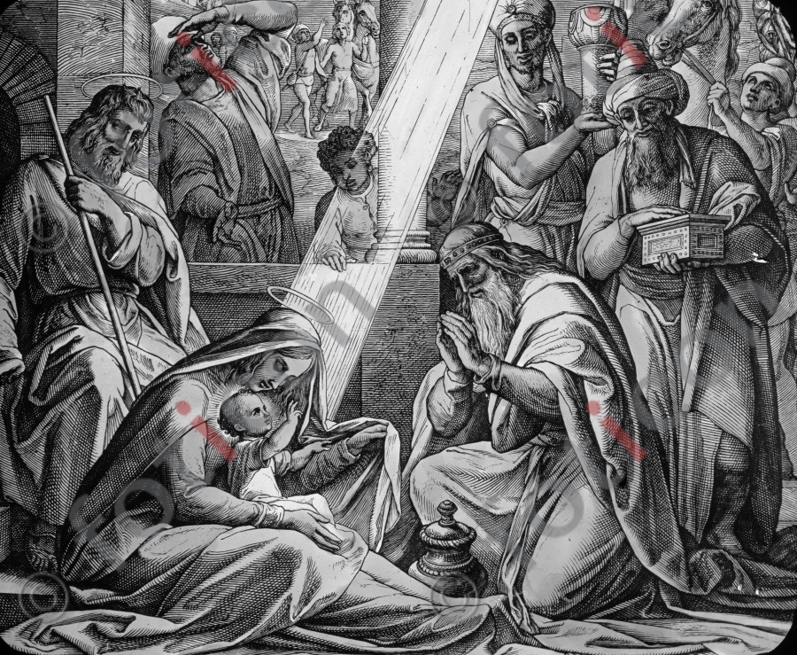 Die Anbetung der Weisen aus dem Morgenland | The Adoration of the Magi from the East  (simon-101-029-sw.jpg)